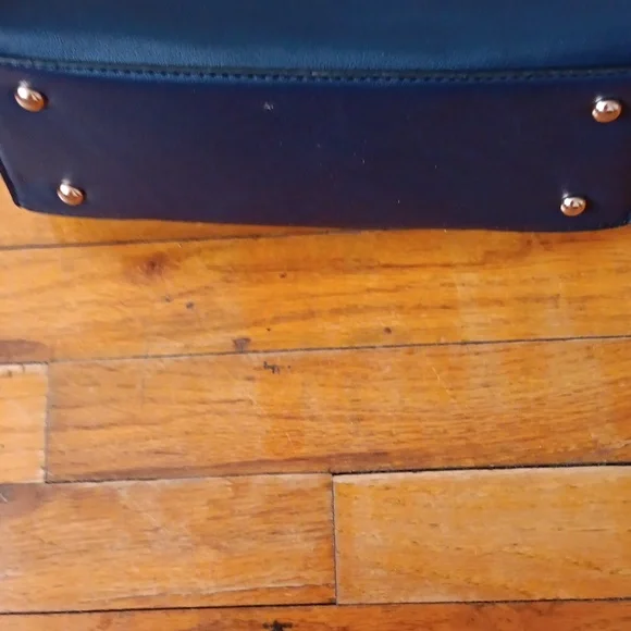 Mark & Keith Elegant Navy Blue Tote Bag, EUC